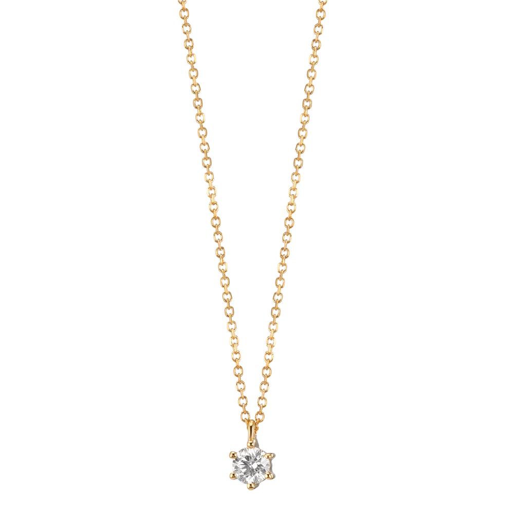 Collier Or jaune 18K Diamant 0.10 ct, w-si 42-45 cm-610594