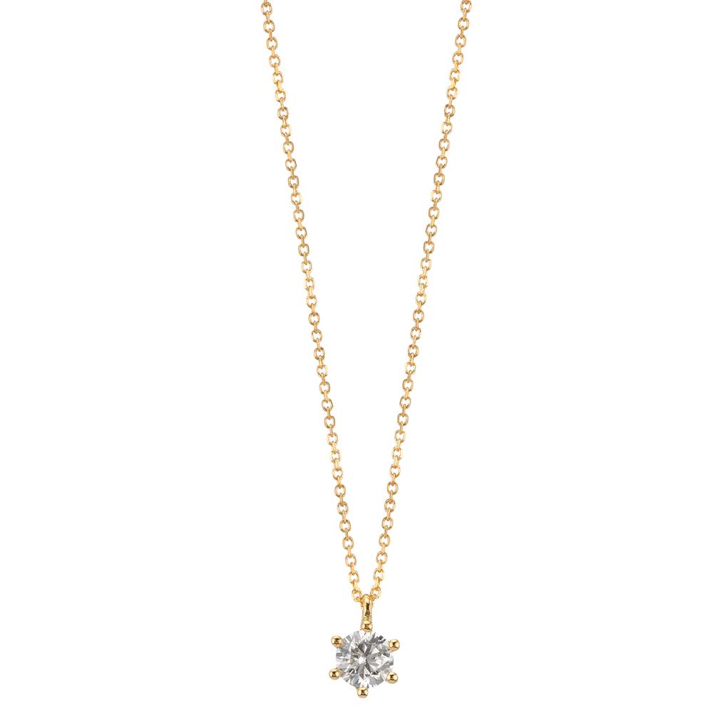 Collier 750/18 K Gelbgold Diamant 0.25 ct, w-si 42-45 cm verstellbar-610595