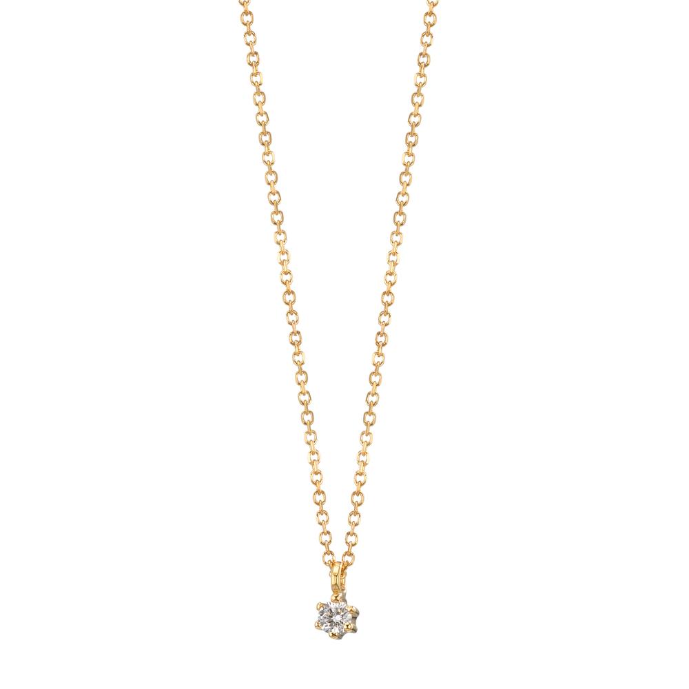 Collier Or jaune 18K Diamant 0.03 ct, w-si 42-45 cm-610599