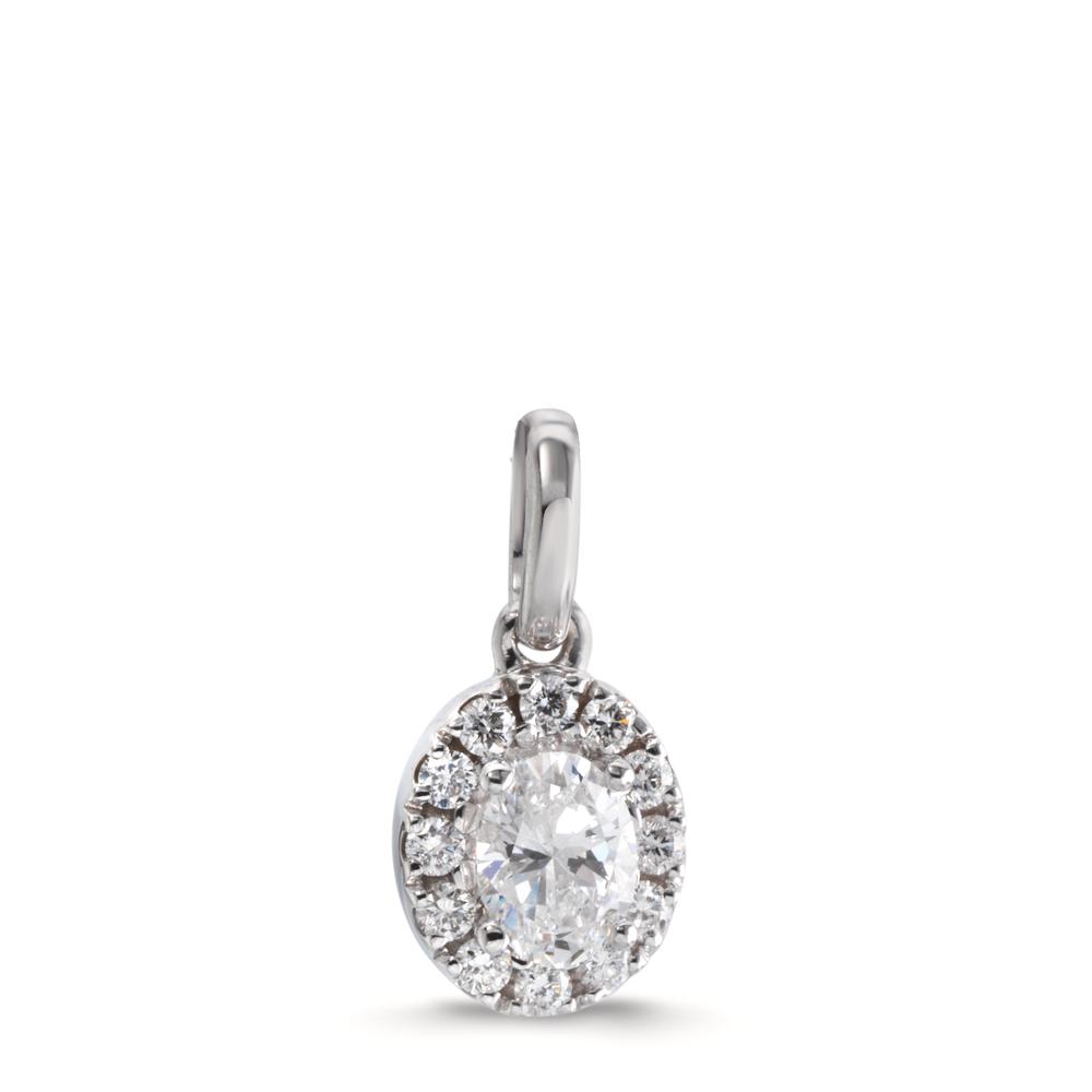Pendentif Or blanc 18K Diamant 0.28 ct, w-si-610612