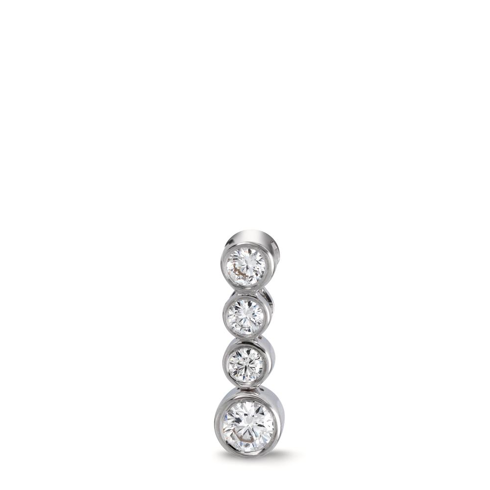 Pendentif Or blanc 18K Diamant 0.16 ct, 4 Pierres, w-si-610613