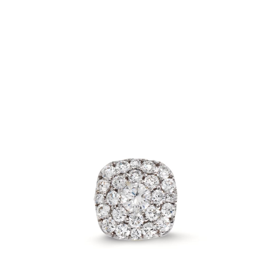 Pendentif Or blanc 18K Diamant 0.23 ct, 25 Pierres, w-si Ø7 mm-610615