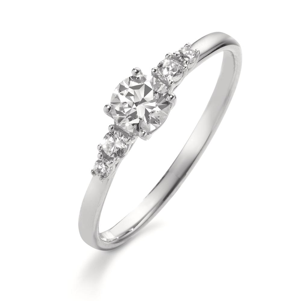 Bague Or blanc 9K Zircone-610744