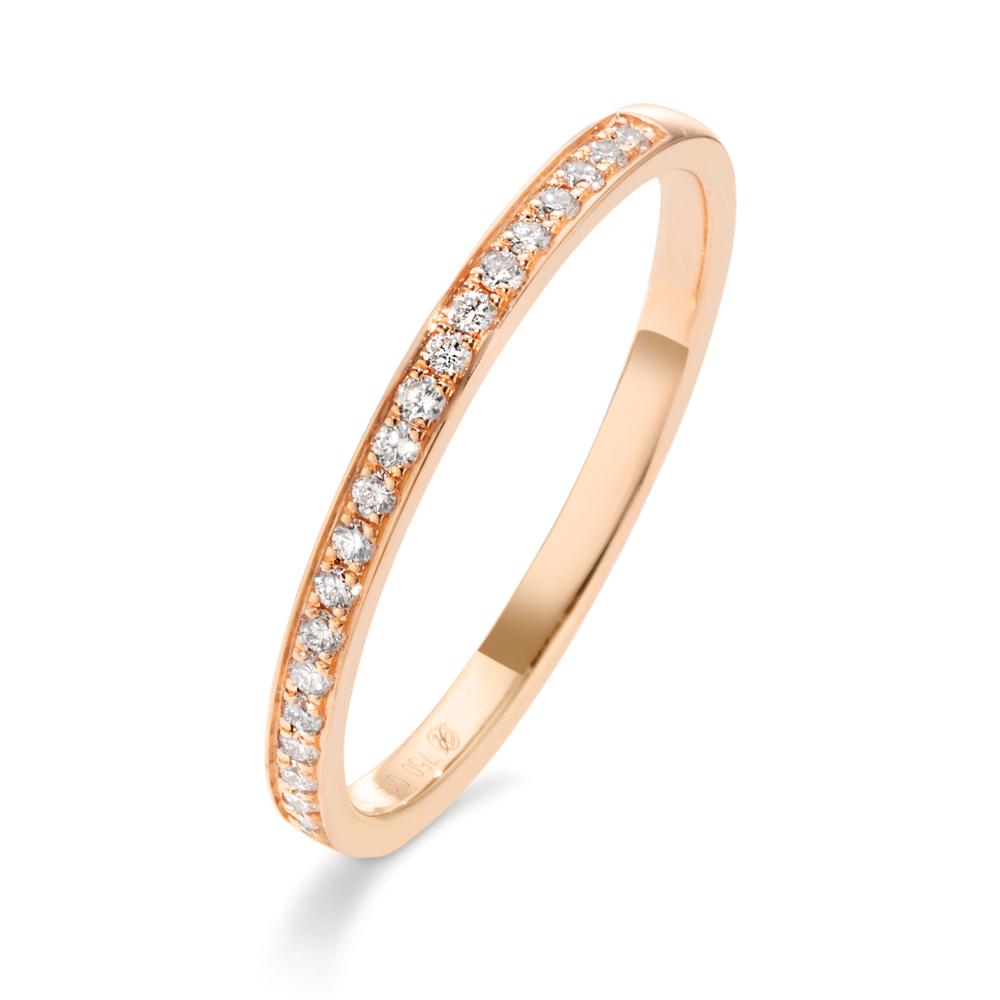 Bague d'éternité Or rouge 18K Diamant 0.14 ct, 24 Pierres, w-si-610752