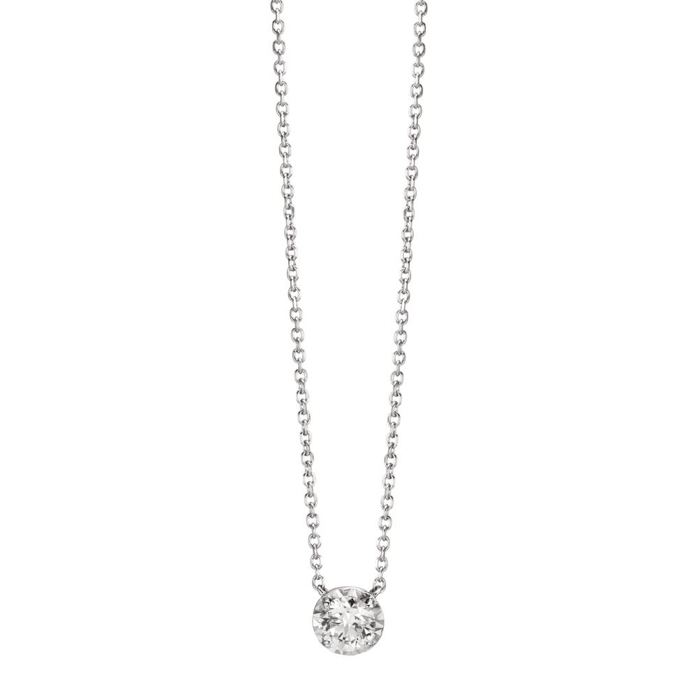Collier Or blanc 18K Diamant 0.30 ct, w-si 39-42 cm-610765