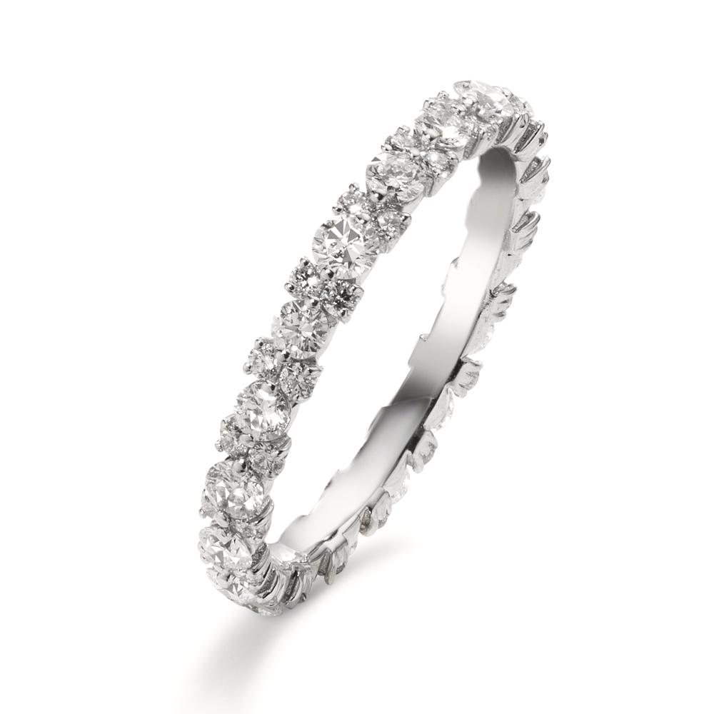 Bague d'éternité Or blanc 18K Diamant 0.50 ct, 25 Pierres, w-si-610769
