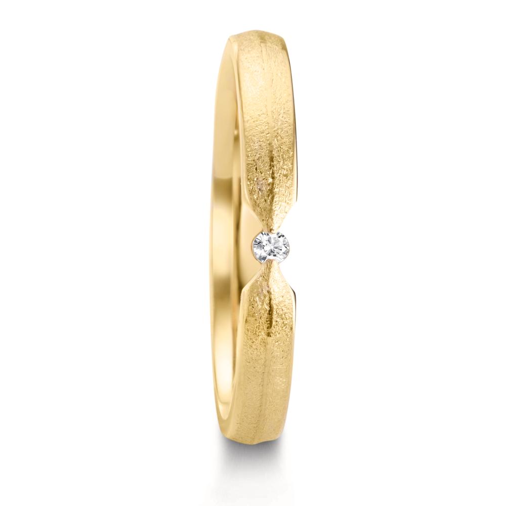 Partnerring 750/18 K Gelbgold Diamant 0.02 ct, w-si-610792