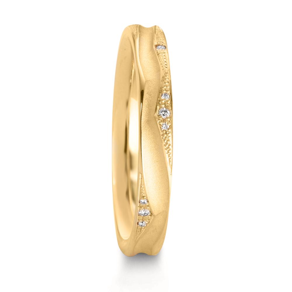 Partnerring 750/18 K Gelbgold Diamant 0.033 ct, 12 Steine, w-vsi-610800