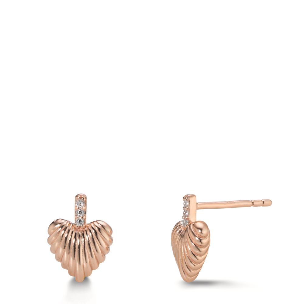 Clous d'oreilles Argent rosé Plaqué or Coeur-611609
