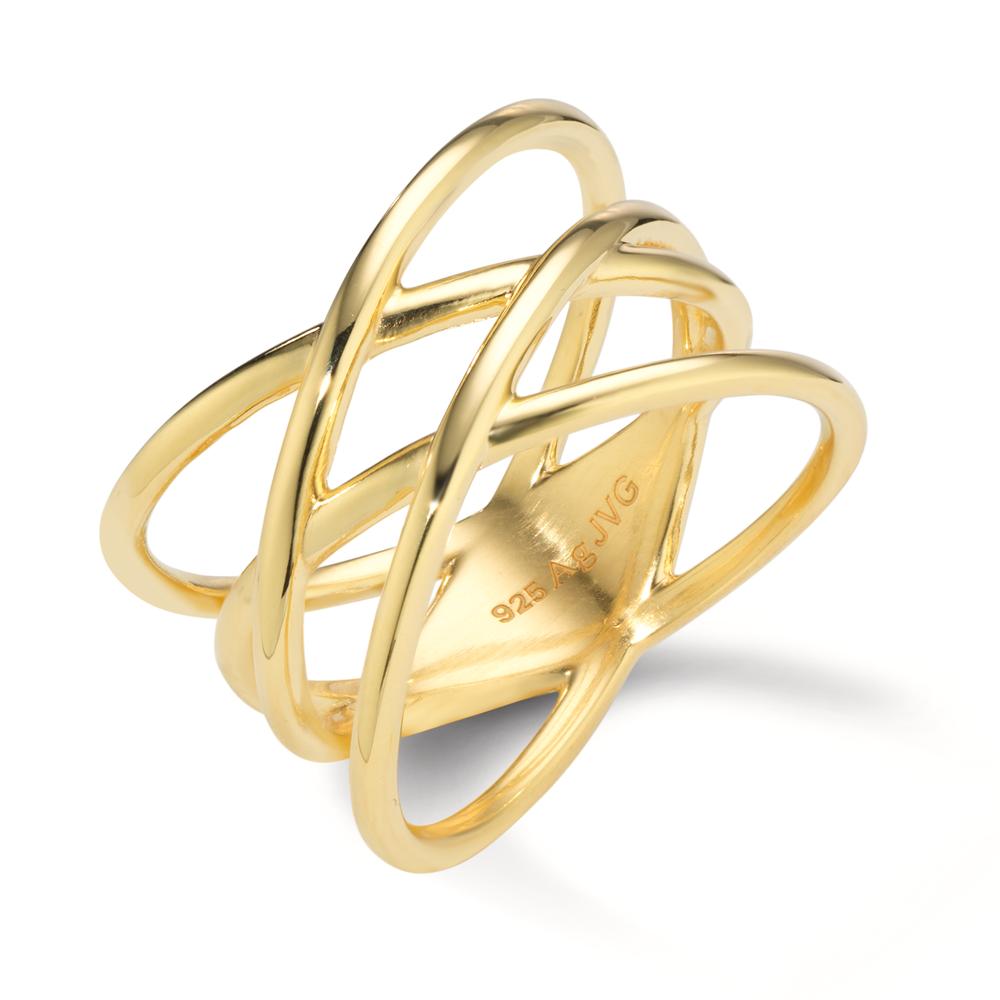 Bague Argent jaune plaqué or 1 micron-611611