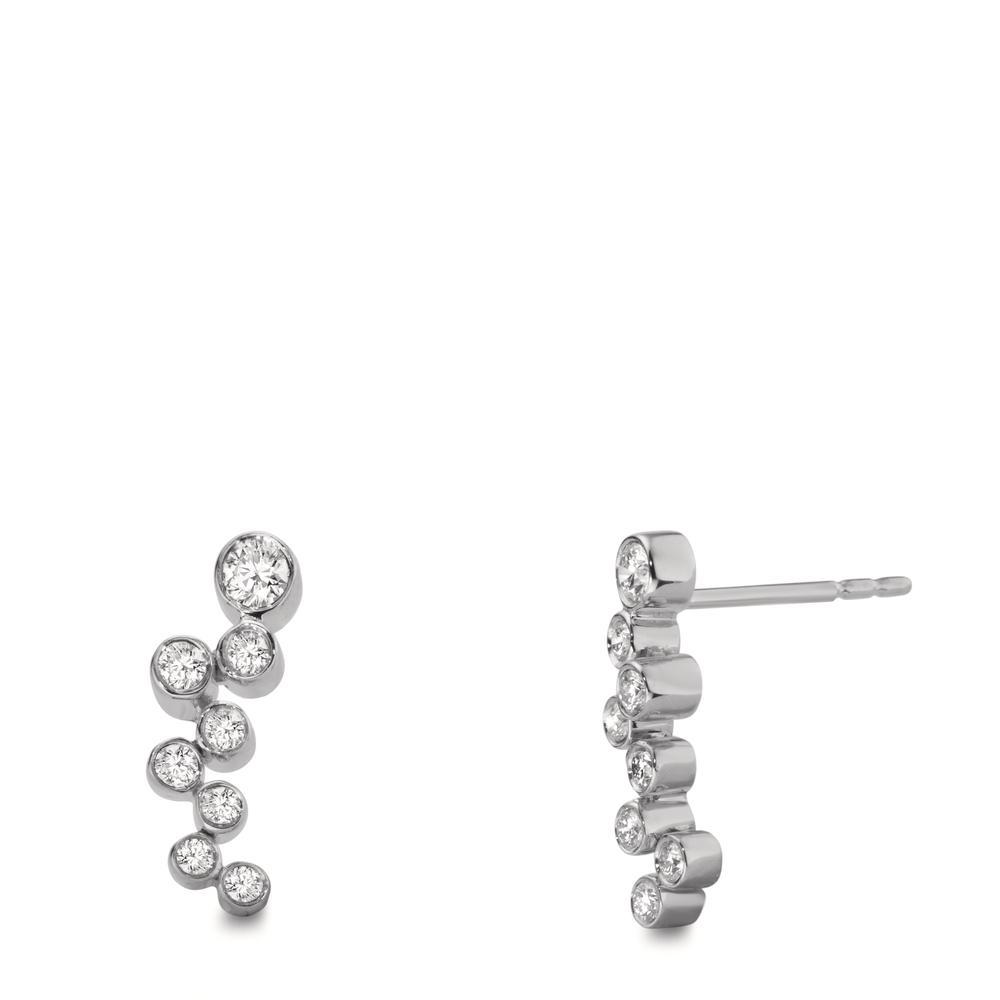 Clous d'oreilles Or blanc 18K Diamant 0.27 ct, 8 Pierres, w-si-611910