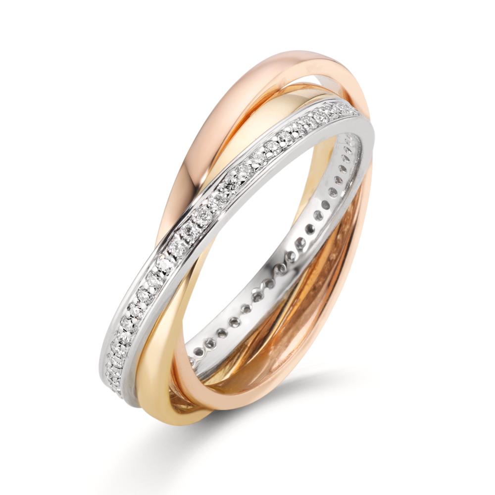 Bague Or blanc 18K, Or jaune 18K, Or rouge 18K Diamant 0.24 ct, w-si-611912