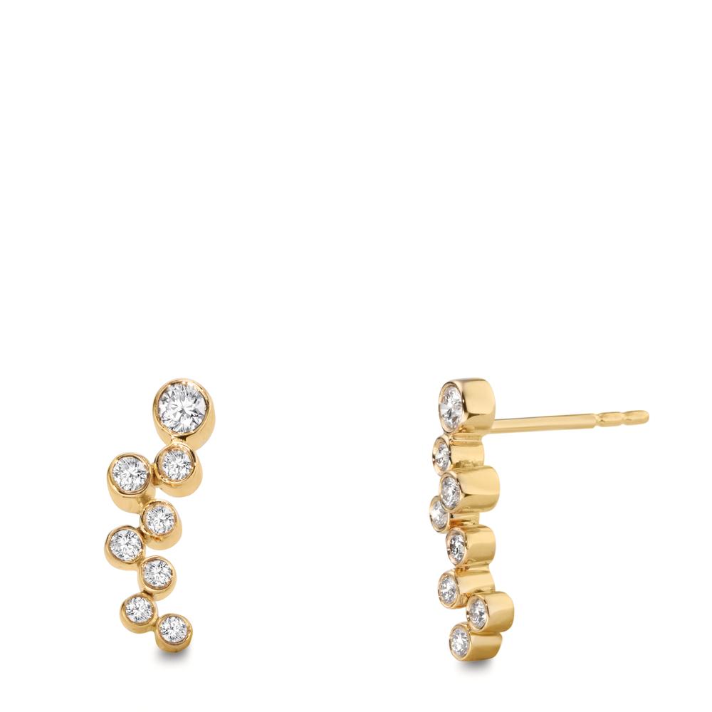 Pendant d'oreilles Or jaune 18K Diamant 0.30 ct, 16 Pierres, w-si-611916