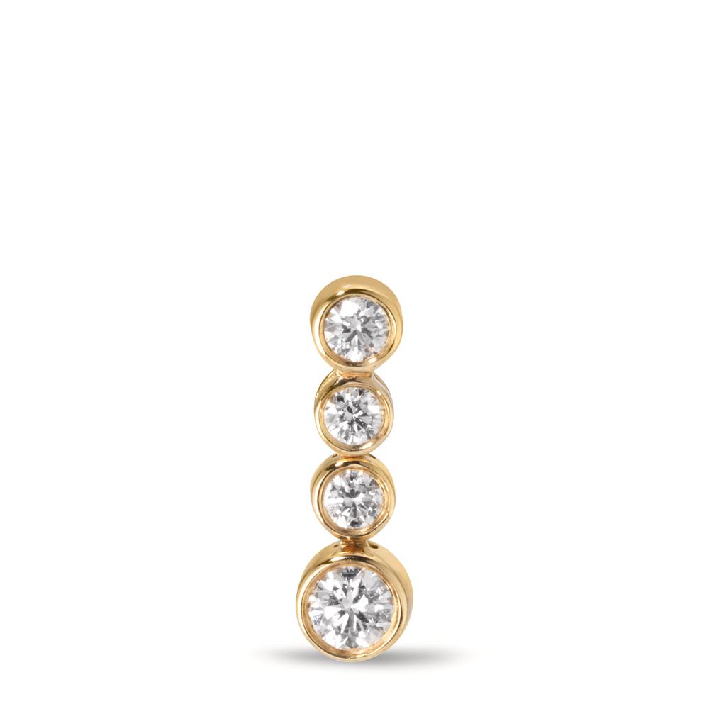 Pendentif Or jaune 18K Diamant 0.16 ct, 4 Pierres, w-si-611918