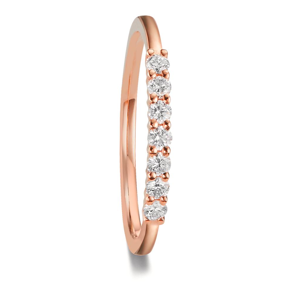 Alliance Or rouge 18K Diamant 0.259 ct, 7 Pierres, w-si-611929