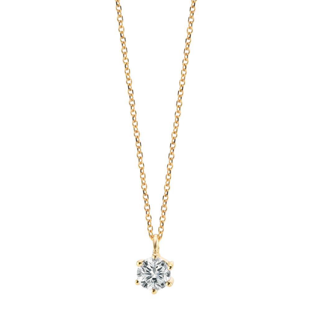 Collier Or jaune 18K Diamant 0.20 ct, w-si 42-45 cm-612200