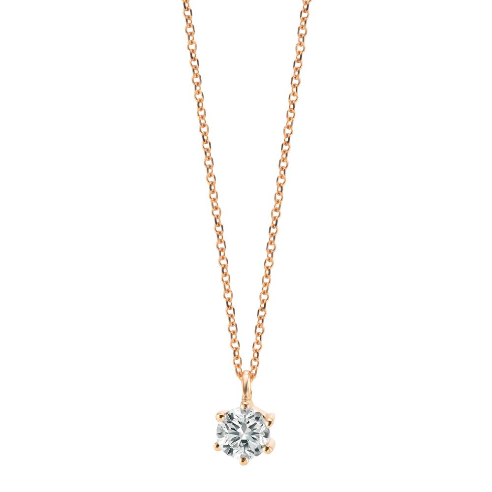 Collier Or rouge 18K Diamant 0.20 ct, w-si 42-45 cm-612201
