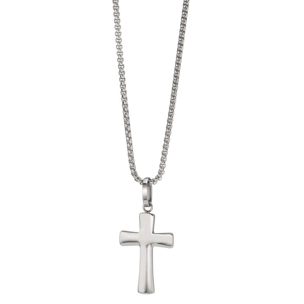 Chaînette avec pendentif Acier inoxydable Croix 45-50 cm-612314