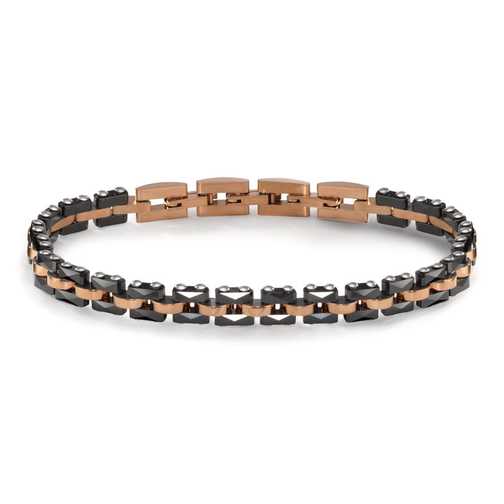 Bracelet Acier inoxydable, Céramique rosé PVD 19-22 cm-612350