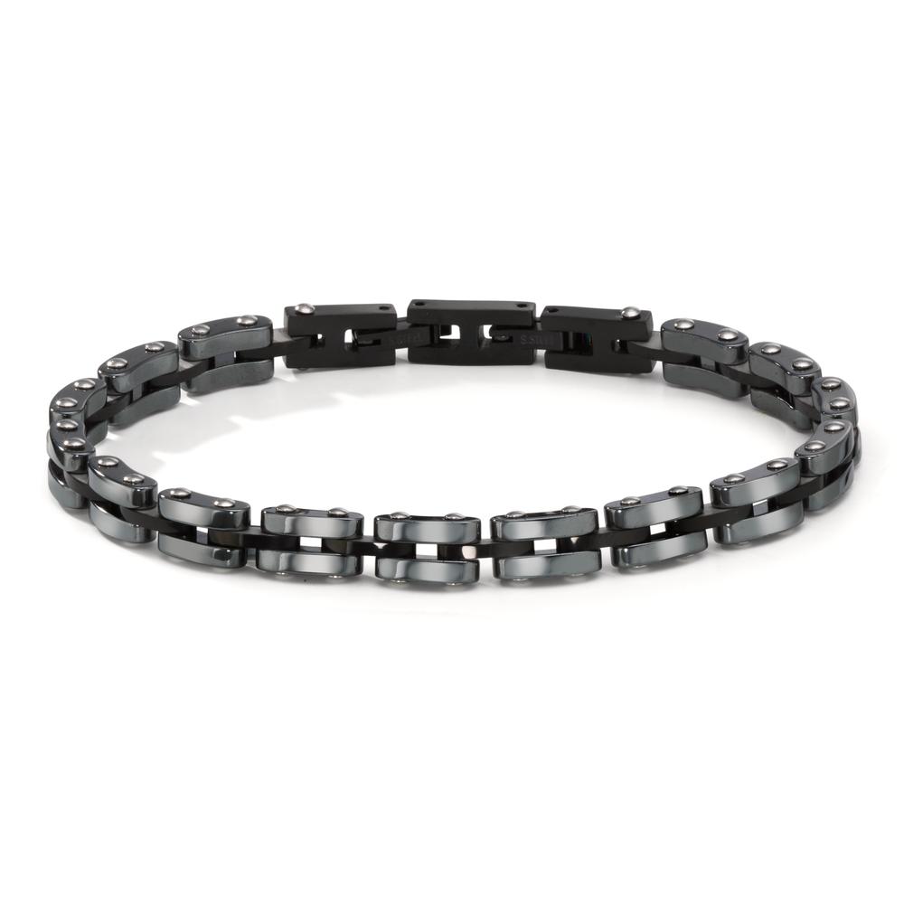 Bracelet Acier inoxydable, Céramique noir PVD 20-21.5 cm-612352